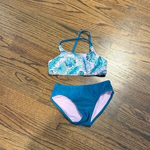 Art Class Blue and Pink Kids Bikini Set